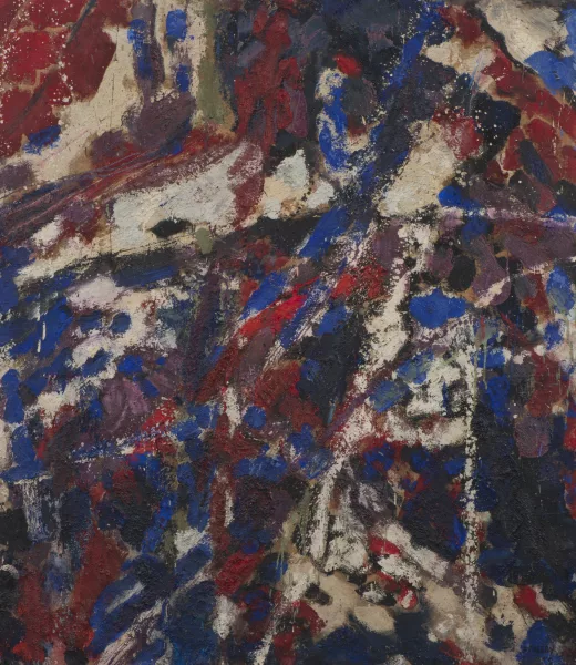 Theodore Appleby — Theodore APPLEBY (1923-1985), 'Composition bleu blanc rouge', huile