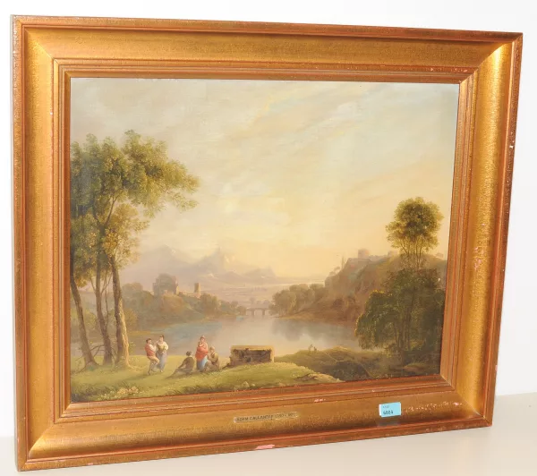 Adam Callander — in der Art Tanzende in Seenlandschaft