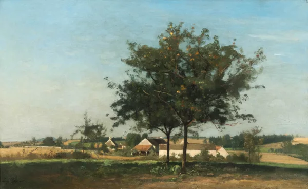 Eugène Lavieille — Landschaft mit Dörfchen