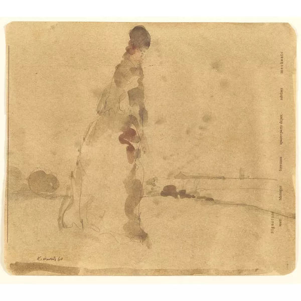 Karl Mostböck — Dame in langer Robe.