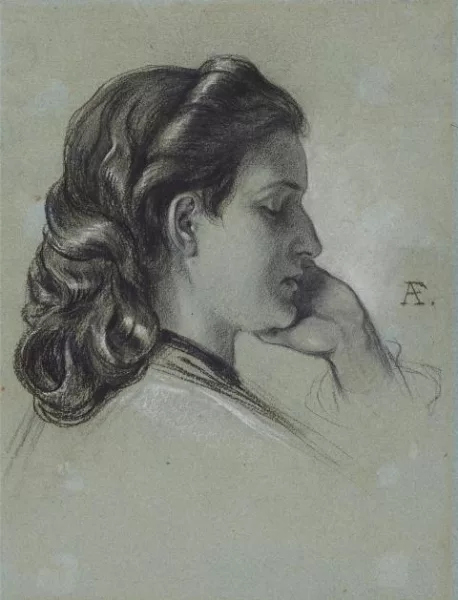 Anselm Feuerbach — Bildnis einer jungen Frau im Profil