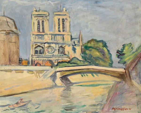 Lucien Mainssieux — Vue de la Seine et Notre-Dame,