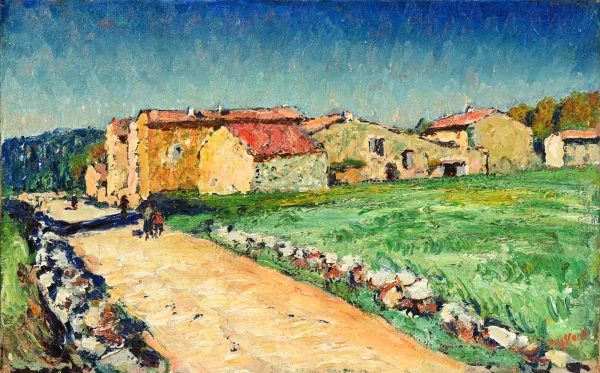 René Seyssaud — "Village en Provence",