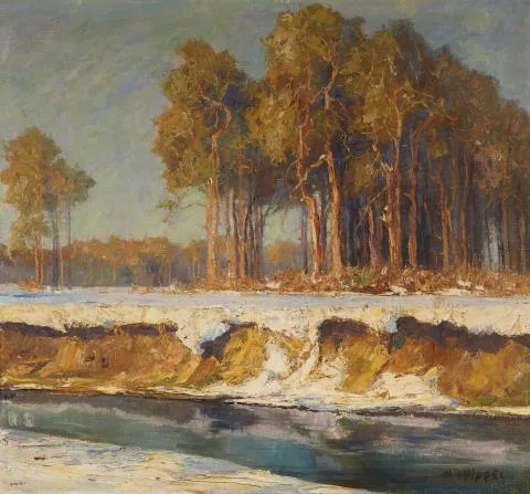 Otto Pippel — Wintersonne in Märkischer Landschaft