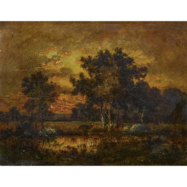 Théodore Rousseau — Attribué à THÉODORE ROUSSEAU — Paysage.