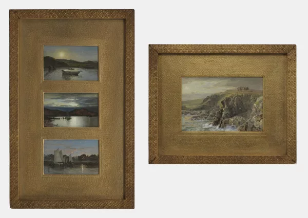 William Trost Richards — Attribué à William Trost Richards — Suite de trois paysages et bateaux