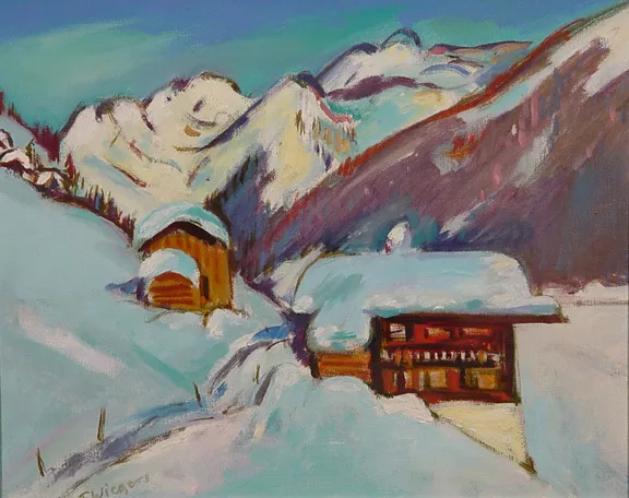 Jan Wiegers — Winterlandschaft bei Davos