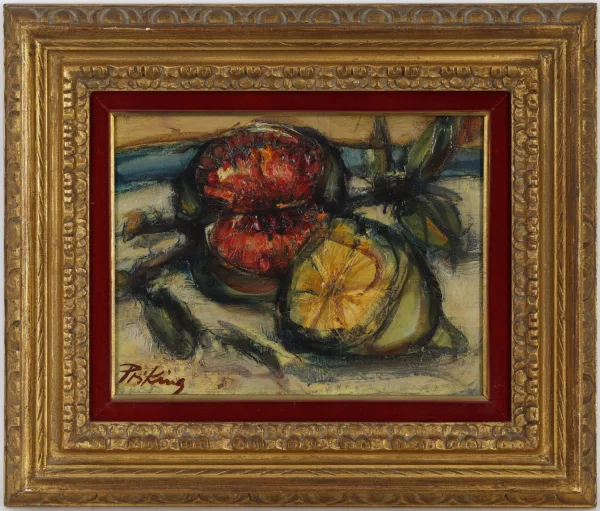 Franz Priking — Nature morte à la grenade et au citron