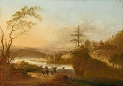 Peter von Bemmel — Zwei Landschaften: Sonnenaufgang und Sonnenuntergang