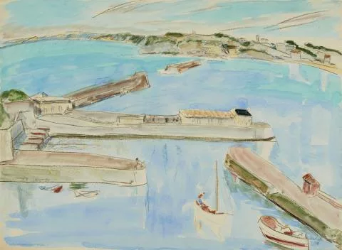 Erich Heckel — Südfranzösischer Hafen (Hafen von St. Jean de Luz)