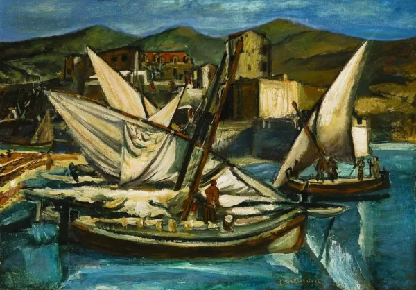 Othon Friesz — In der Art von Emile Othon Friesz — Segelboote im Hafen