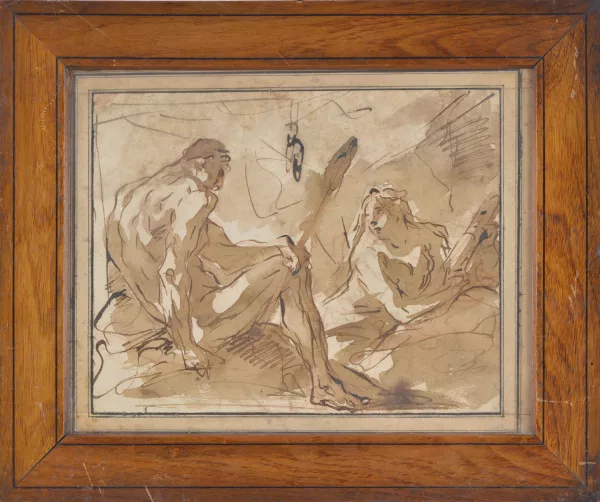 Gaspare Diziani — Attribué à Gaspare Diziani — Hercule et Omphale