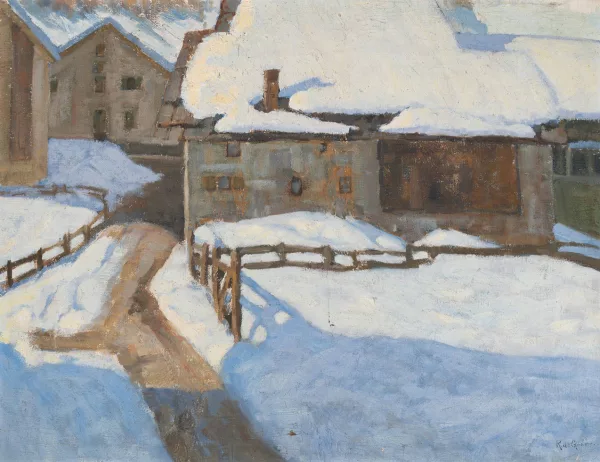 Raffaele De Grada — Dorf im Albulatal