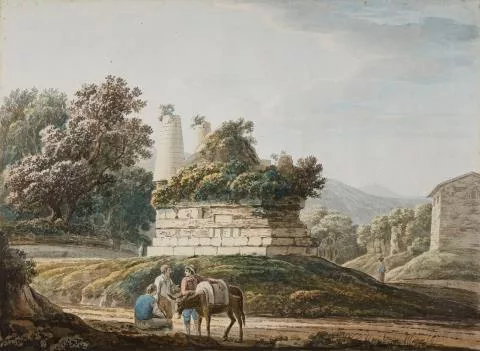 Jacob More — Das Grabmal der Horatier und Curiatier auf der Via Appia bei Albano