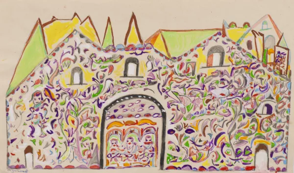 Martha Grünenwaldt — Martha GRÜNENWALDT (1910-2008), gouache et crayons...