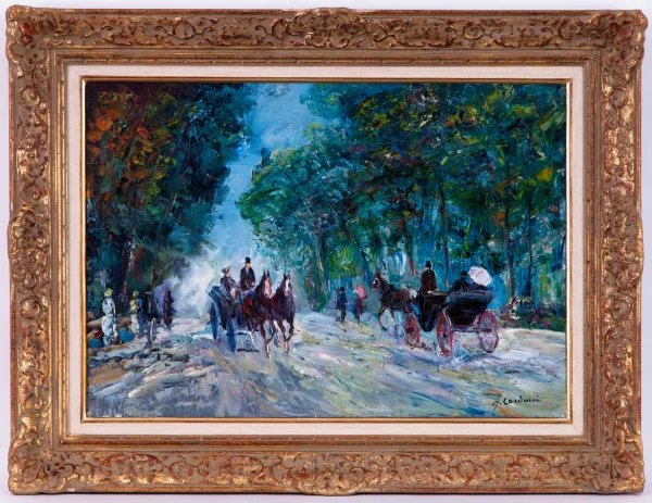 Adolfo Carducci — Attelages en bordure de forêt