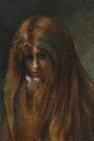 Louis-Robert Carrier-Belleuse — Portrait d'une jeune fille