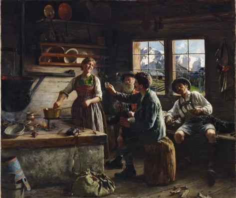 Emil Rau — Mittag auf der Alp, 1899