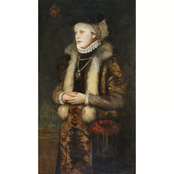 Friedrich August von Kaulbach — "Johanna Lahmeyer in der Tracht eines Burgfräuleins".