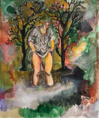 Sandro Chia — Figur im Wasser, 1983