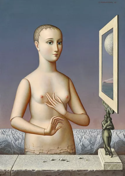 Ludwig Schwarzer — Composition (nu au miroir)