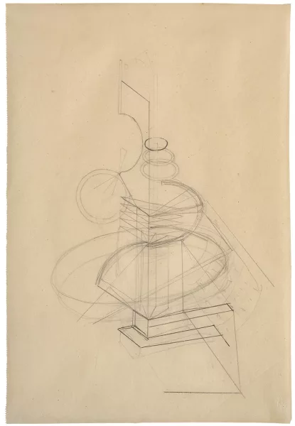 Naum Gabo — Study for a Monument for an Observatory, ca. 1922