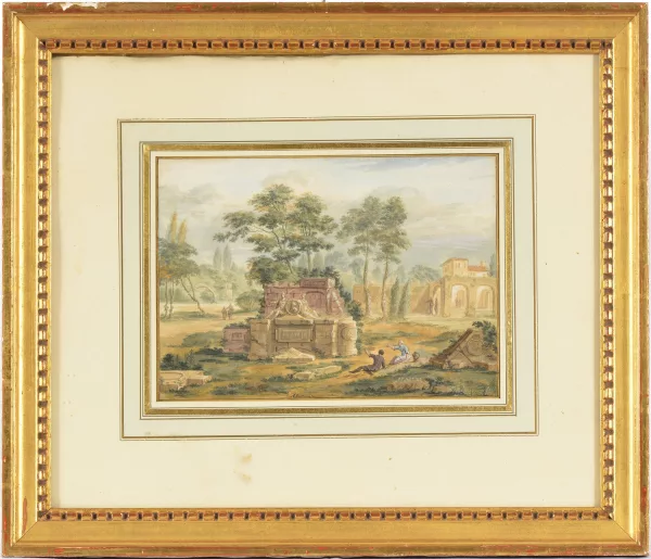 Abraham Rademaker — Paysage animé avec monument