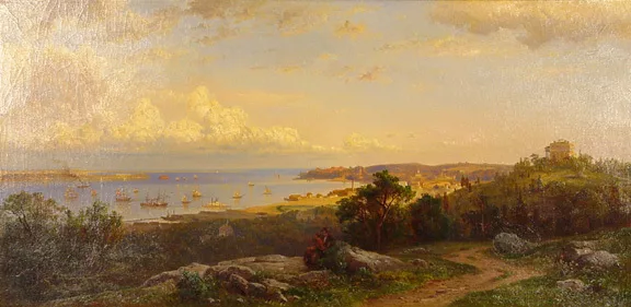 Hermann Fuechsel — New York und Staten Island von N.Y. aus, 1860