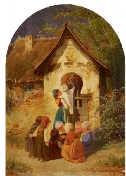 Jakob Dielmann — Kinder vor einer Kapelle