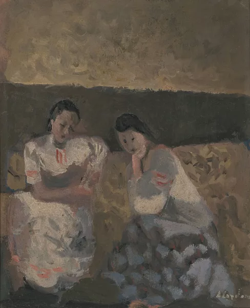 Alfred Aberdam — Deux femmes assises