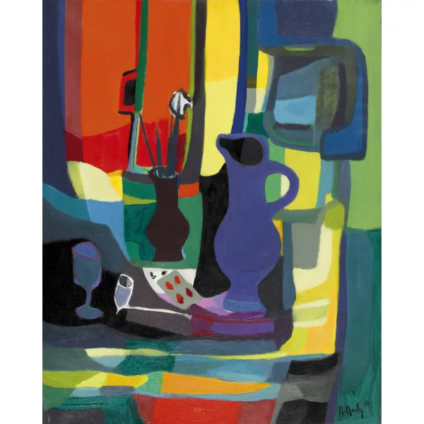 Marcel Mouly — "Nature morte à la pipe en terre".