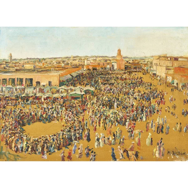 Marcel Busson — Der Djemaa el Fna in Marrakesch.