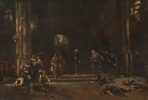 Eugène Isabey — Copie d'après Eugène Isabey — La nuit de la Saint-Barthélemy