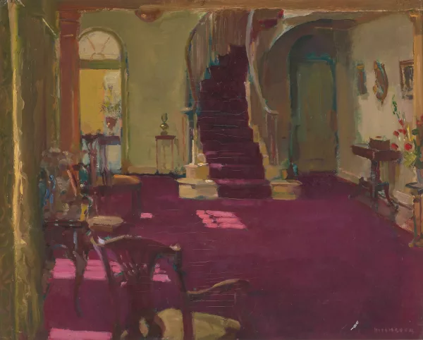 Theodore Charles Basil Hitchcock — Interieur mit violettem Teppich