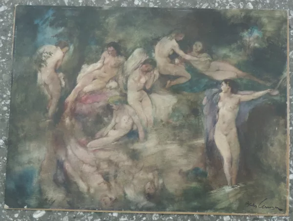 Oskar Larsen — Badende Mädchen