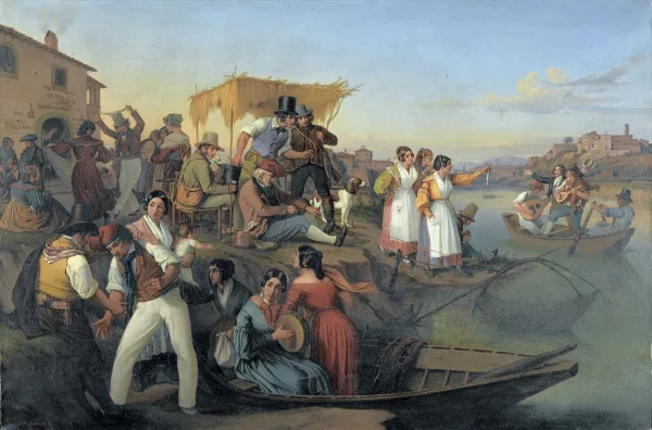 Heinrich Leibnitz — "Italienischer Fischerstrand".
