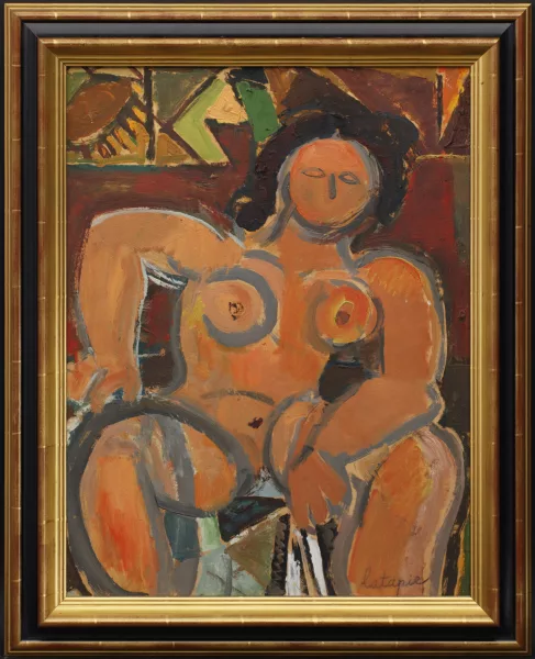 Louis Latapie — Femme nue assise