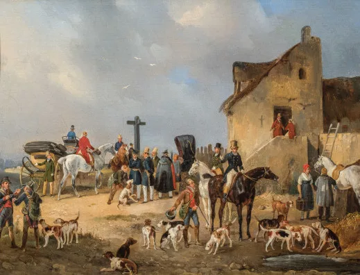 Auguste-Xavier Leprince — Le Départ pour la chasse à courre