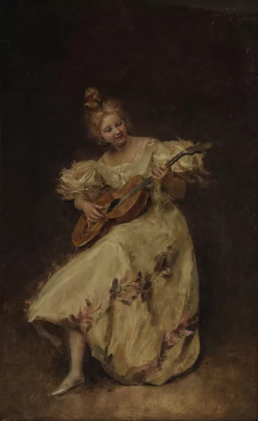 Frédéric Soulacroix — Dame jouant de la guitare