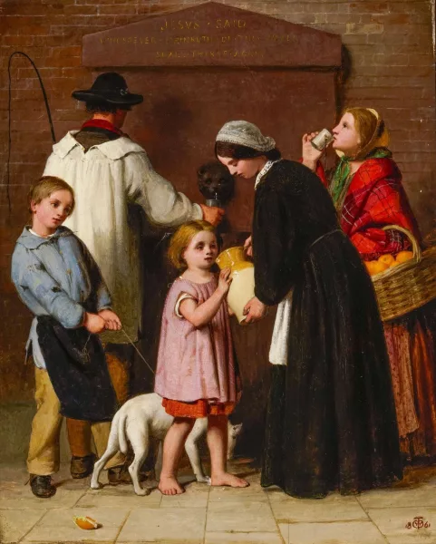 William Charles Thomas Dobson — Fillette buvant au pichet