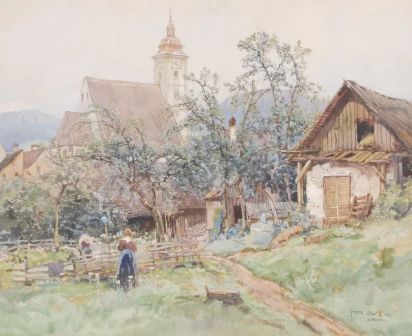 Fritz Lach — Die Kirche von Grein (Mühlviertel)