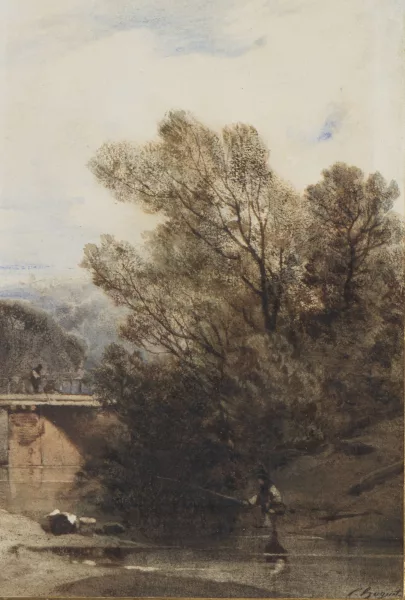 Charles Hoguet — Charles Hoguet (1821-1870) 'La pêche'