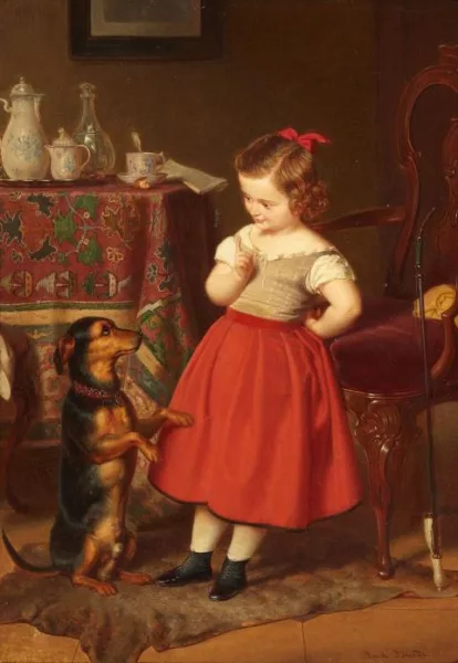 Paul Bürde — Mädchen mit Hund