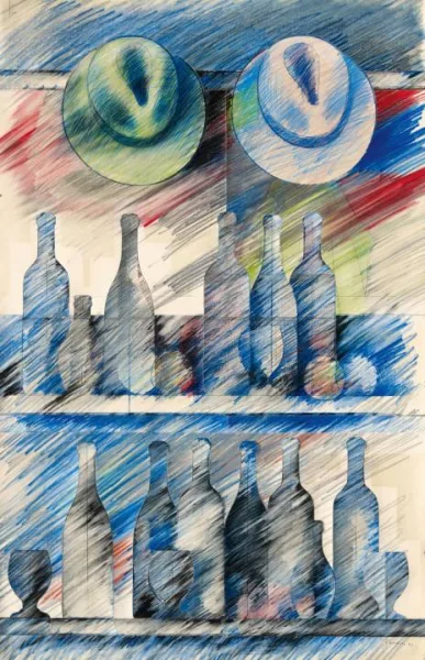 Pavlos Dionyssopoulos — Ohne Titel (Bar, 2 étagères)