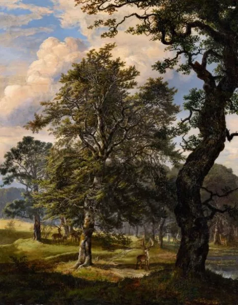 Johan Christian Dahl — Der Hirschpark "Dyrehaven" bei Kopenhagen