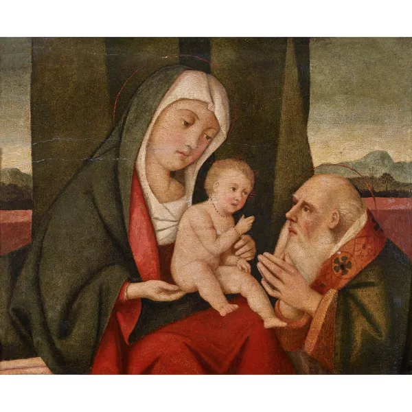 Bartolomeo Veneto — École de BARTOLOMEO VENETO — Heilige Familie.