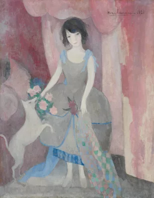 Marie Laurencin — Jeune fille au chien ou La mariée, 1921