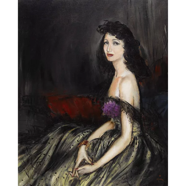 René Gruau — Portrait d’une dame élégante