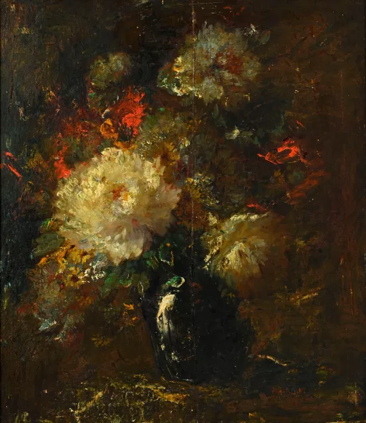 Adolphe Monticelli — Bouquet de pivoines,
