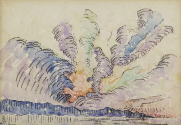 Henri Person — Landschaft mit Wolken